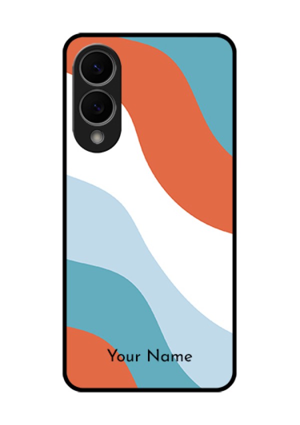 Samsung Galaxy S25 Edge 5G Custom Glass Phone Case - Coloured Waves Design
