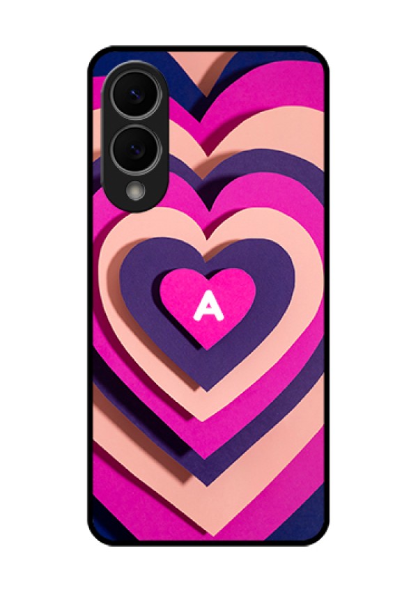 Samsung Galaxy S25 Edge 5G Custom Glass Phone Case - Cute Heart Pattern Design