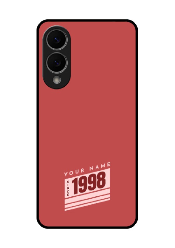 Samsung Galaxy S25 Edge 5G Custom Glass Phone Case - Red Custom Year Of Birth Design