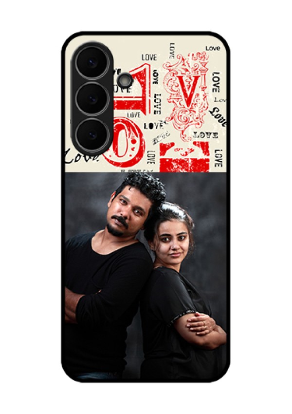 Samsung Galaxy S25 FE 5G Custom Glass Phone Case - Trendy Love Design Case