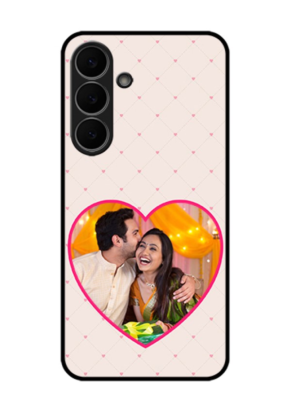 Samsung Galaxy S25 FE 5G Custom Glass Phone Case - Heart Shape Design