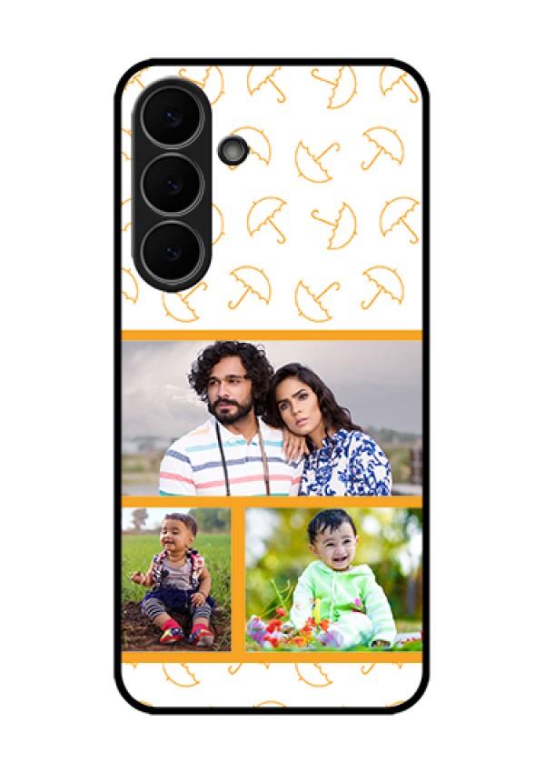 Samsung Galaxy S25 FE 5G Custom Glass Phone Case - Yellow Pattern Design