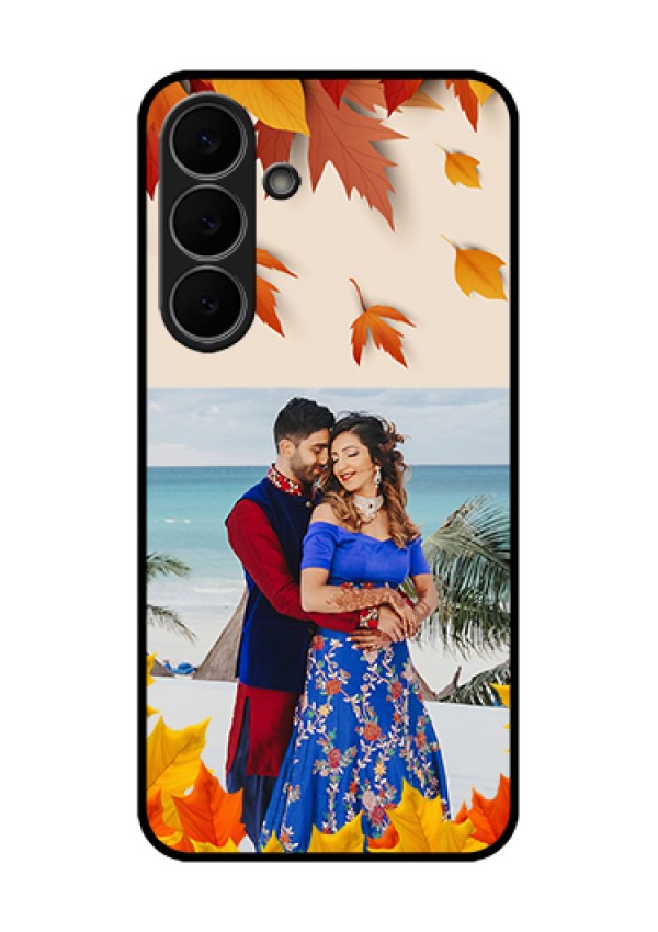 Samsung Galaxy S25 FE 5G Custom Glass Phone Case - Autumn Maple Leaves Design