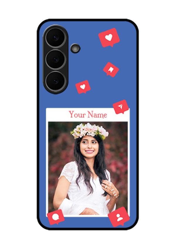 Samsung Galaxy S25 FE 5G Custom Glass Phone Case - Like Share And Comment Design
