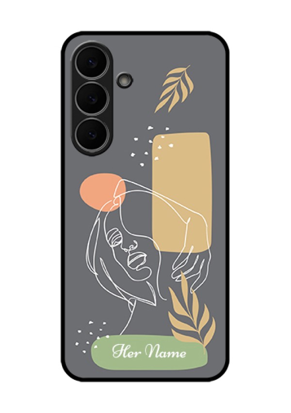 Samsung Galaxy S25 FE 5G Custom Glass Phone Case - Gazing Woman Line Art Design