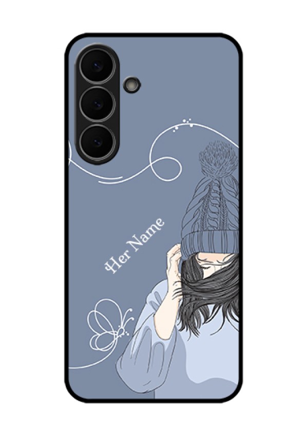 Samsung Galaxy S25 FE 5G Custom Glass Phone Case - Girl In Winter Outfit Design