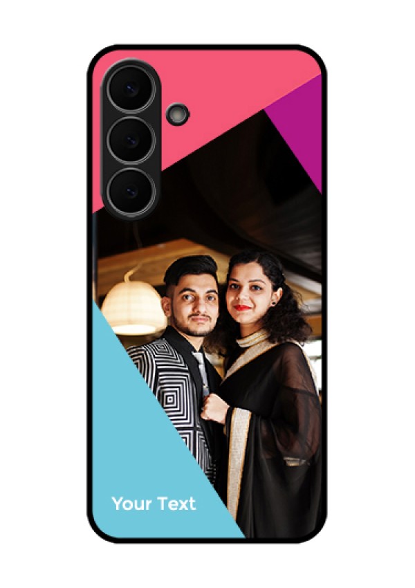Samsung Galaxy S25 FE 5G Custom Glass Phone Case - Stacked Triple Colour Design