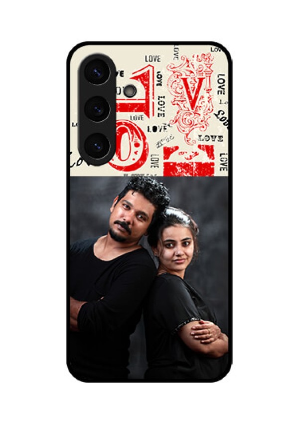 Galaxy S25 Plus 5G Custom Glass Phone CaseTrendy Love Design Case
