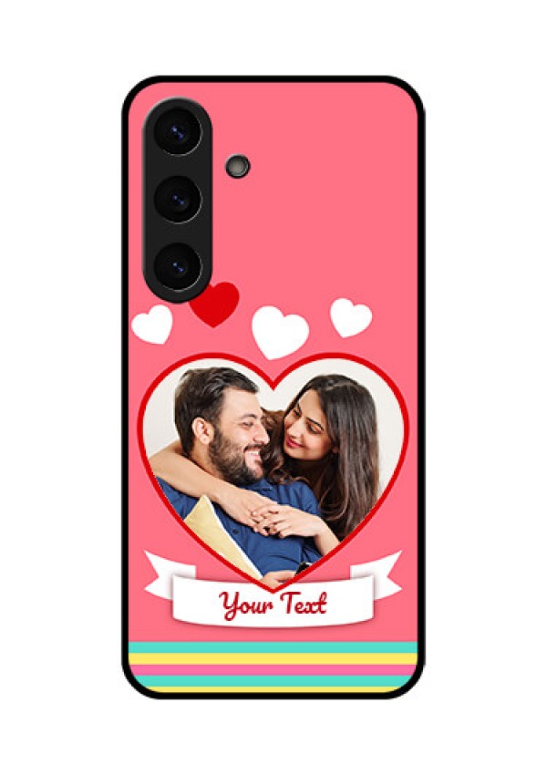 Galaxy S25 Plus 5G Custom Glass Phone CaseLove Shapes Doodle Design