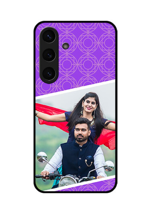 Galaxy S25 Plus 5G Custom Glass Phone CaseViolet Color Pattern Design