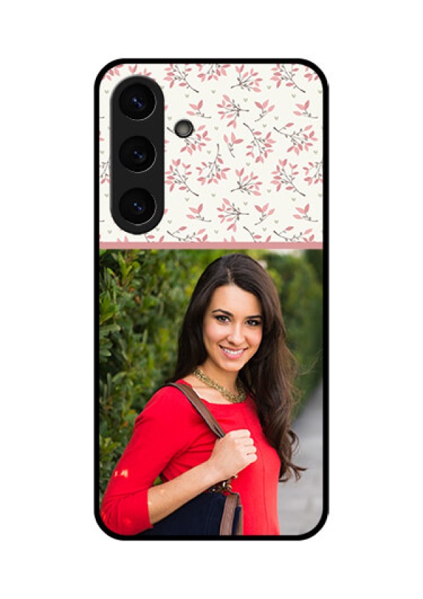 Galaxy S25 Plus 5G Custom Glass Phone CaseStunning Floral Design