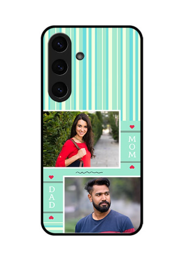 Galaxy S25 Plus 5G Custom Glass Phone CaseMom and Dad Pic Design