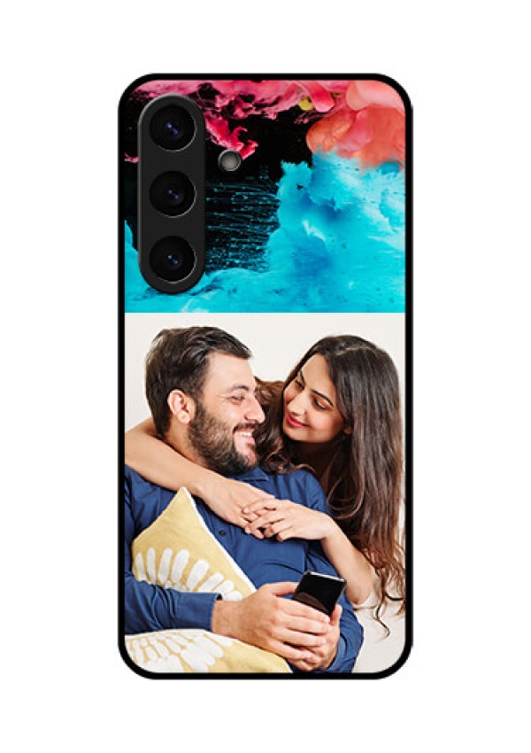 Galaxy S25 Plus 5G Custom Glass Phone CaseQuote With Acrylic Painting Design