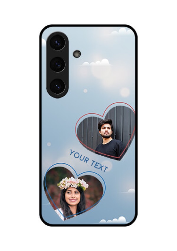 Galaxy S25 Plus 5G Custom Glass Phone CaseBlue Color Couple Design