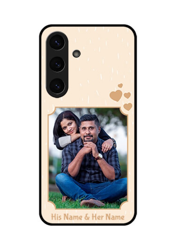 Galaxy S25 Plus 5G Custom Glass Phone CaseWith Confetti Love Design