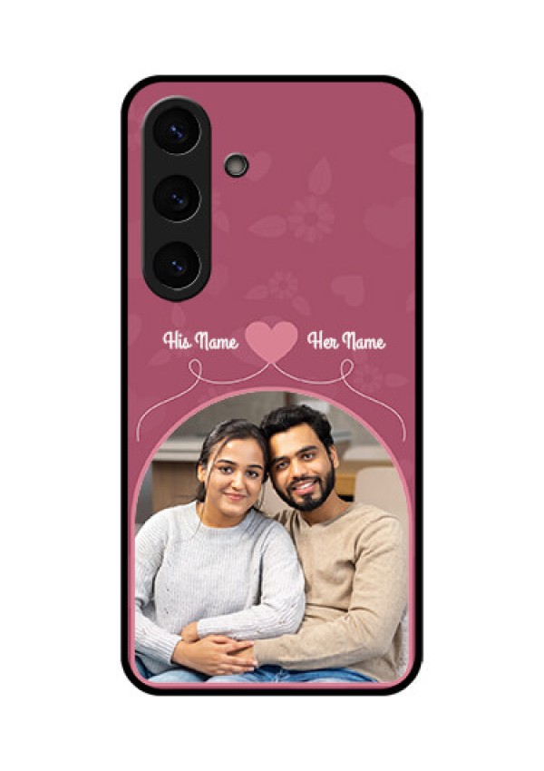 Galaxy S25 Plus 5G Custom Glass Phone CaseLove Floral Design