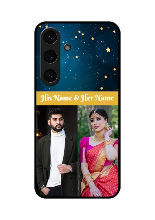 Galaxy S25 Plus 5G Custom Glass Phone CaseGalaxy Stars Backdrop Design