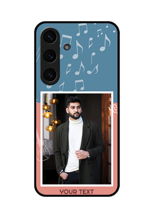 Galaxy S25 Plus 5G Custom Glass Phone CaseWith Color Musical Note Design