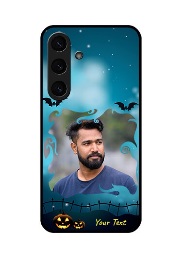 Galaxy S25 Plus 5G Custom Glass Phone CaseHalloween Frame Design