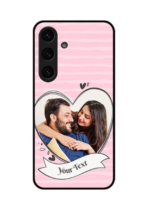 Galaxy S25 Plus 5G Custom Glass Phone CaseVintage Heart Design