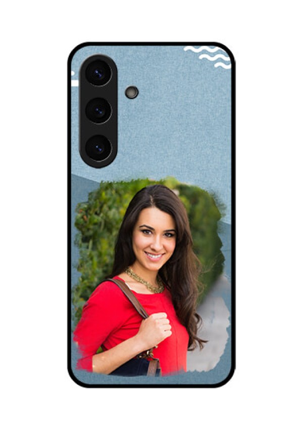 Galaxy S25 Plus 5G Custom Glass Phone CaseGrunge Line Art Design