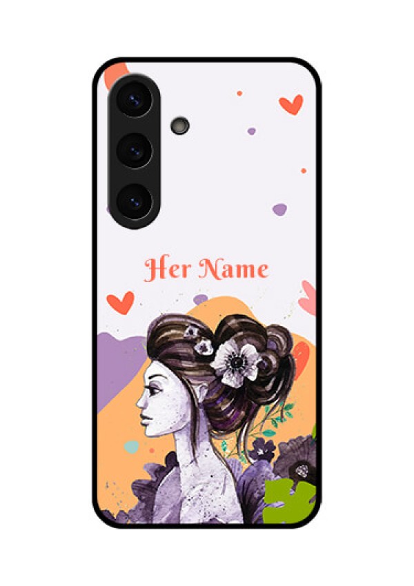 Galaxy S25 Plus 5G Custom Glass Phone CaseWoman And Nature Design