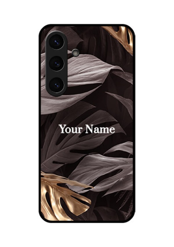 Galaxy S25 Plus 5G Custom Glass Phone CaseWild Leaves Digital Paint Design
