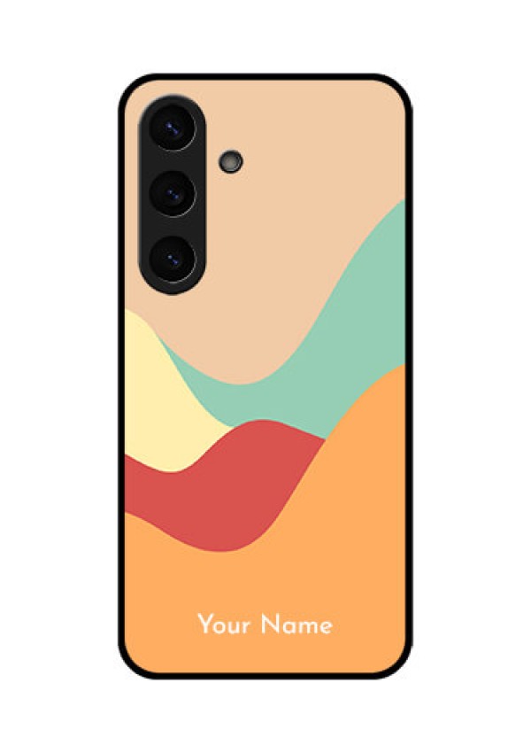 Galaxy S25 Plus 5G Custom Glass Phone CaseOcean Waves Multi - Colour Design