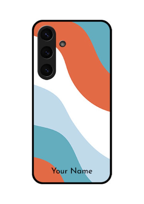 Galaxy S25 Plus 5G Custom Glass Phone CaseColoured Waves Design