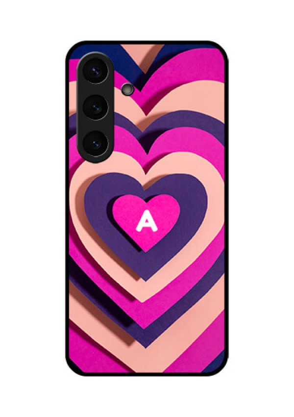 Galaxy S25 Plus 5G Custom Glass Phone CaseCute Heart Pattern Design