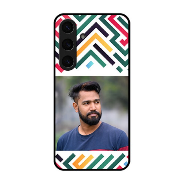 Galaxy S25 Plus 5G Custom Glass Phone CaseColorful Maze Pattern Design Galaxy S25 Plus 5G Custom Glass Phone CaseColorful Maze Pattern Design