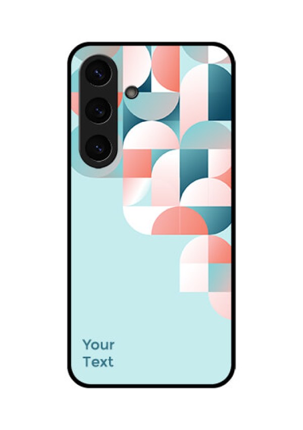 Galaxy S25 Plus 5G Custom Glass Phone CaseStylish Semi - Circle Pattern Design
