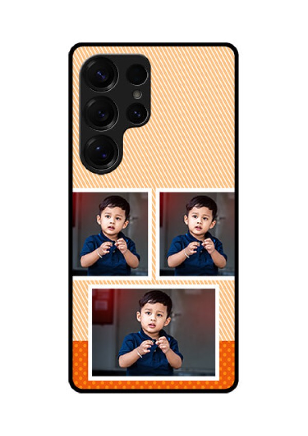 Galaxy S25 Ultra 5G Custom Glass Phone CaseBulk Photos Upload Design