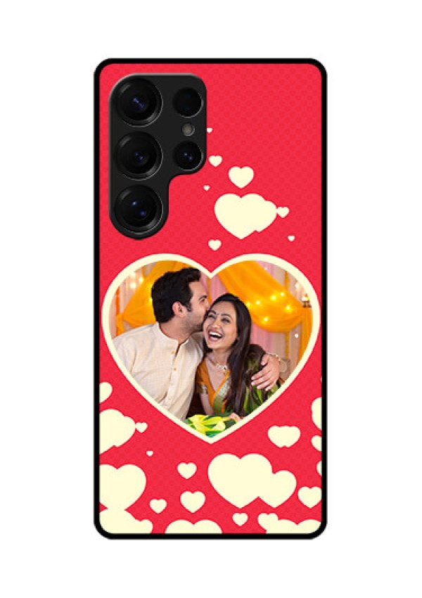 Galaxy S25 Ultra 5G Custom Glass Phone CaseLove Symbols Phone Cover Design