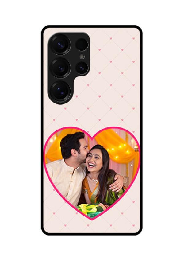 Galaxy S25 Ultra 5G Custom Glass Phone CaseHeart Shape Design