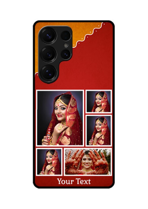 Galaxy S25 Ultra 5G Custom Glass Phone CaseWedding Pic Upload Design