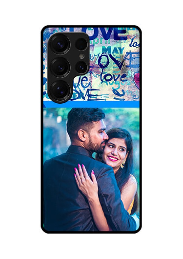 Galaxy S25 Ultra 5G Custom Glass Phone CaseColorful Love Design