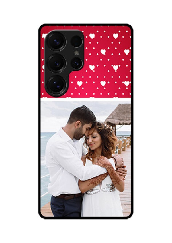 Galaxy S25 Ultra 5G Custom Glass Phone CaseHearts Mobile Case Design