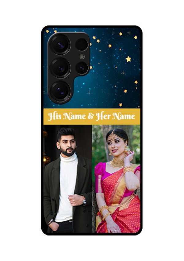 Galaxy S25 Ultra 5G Custom Glass Phone CaseGalaxy Stars Backdrop Design