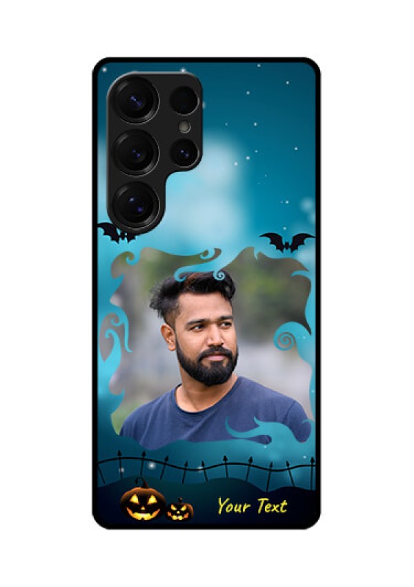 Galaxy S25 Ultra 5G Custom Glass Phone CaseHalloween Frame Design
