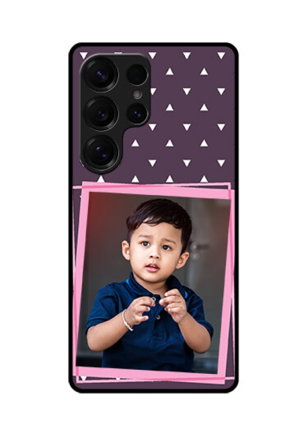 Galaxy S25 Ultra 5G Custom Glass Phone CaseTriangle Pattern Dotted Design