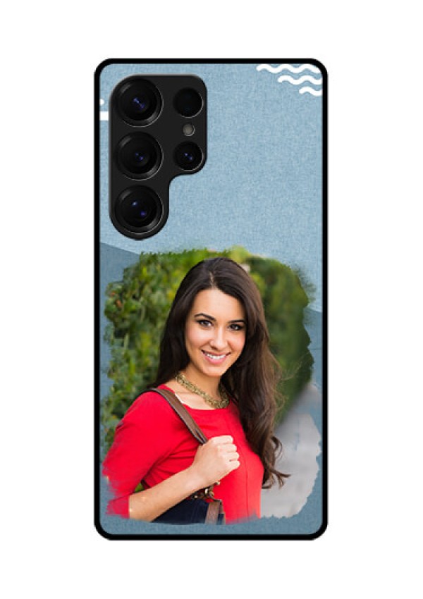 Galaxy S25 Ultra 5G Custom Glass Phone CaseGrunge Line Art Design