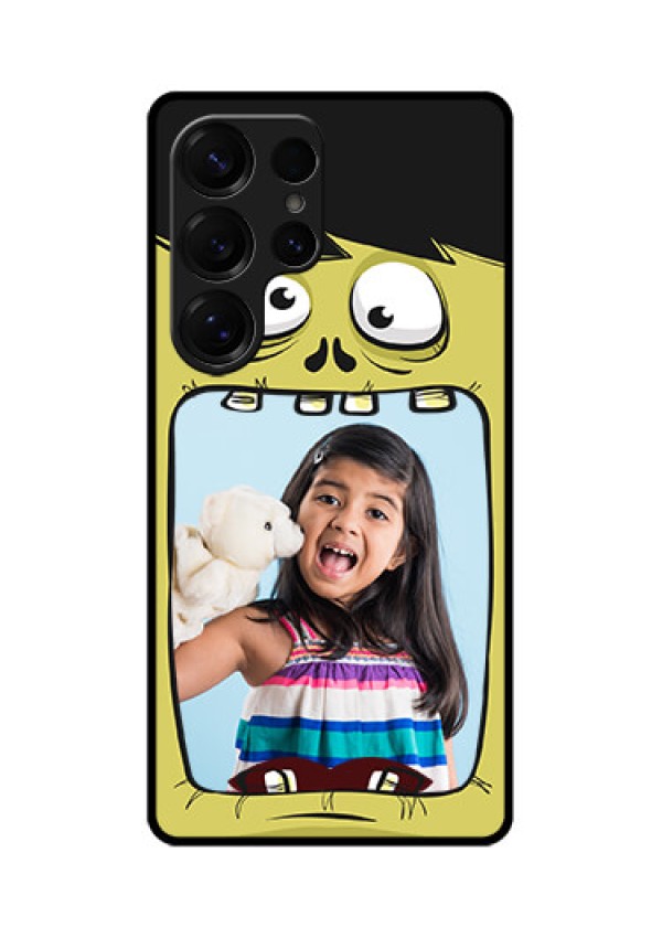Galaxy S25 Ultra 5G Custom Glass Phone CaseCartoon Monster Back Case Design
