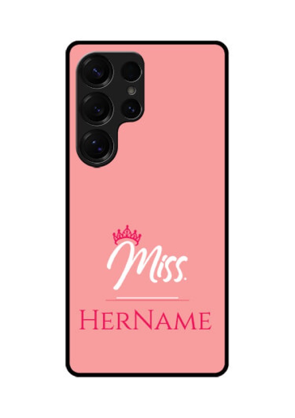 Galaxy S25 Ultra 5G Custom Glass Phone CaseMrs With Name Design