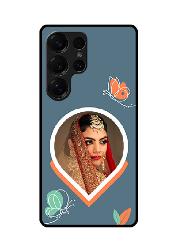 Galaxy S25 Ultra 5G Custom Glass Phone CaseDroplet Butterflies Design