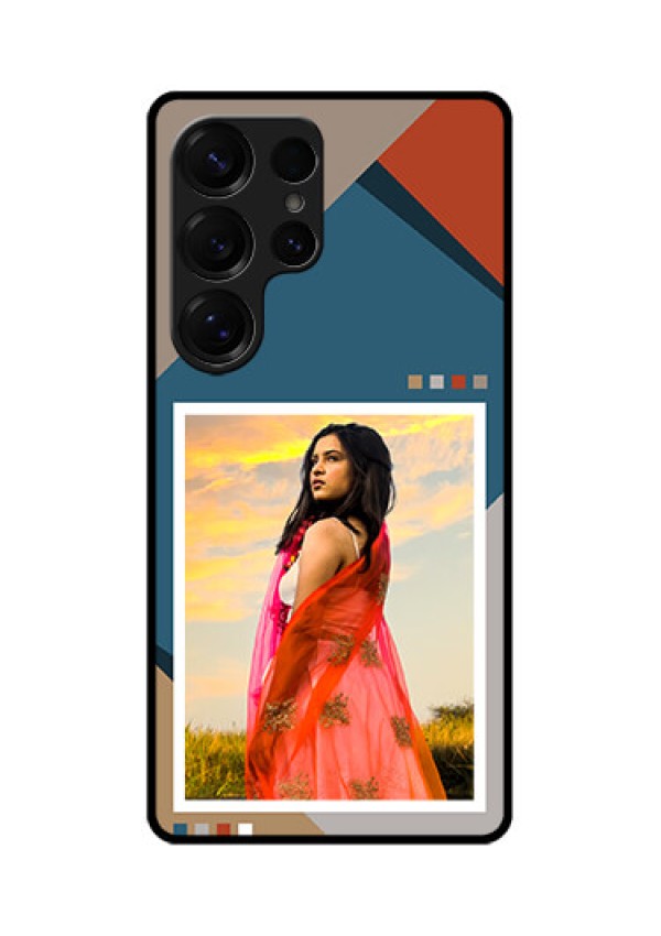 Galaxy S25 Ultra 5G Custom Glass Phone CaseRetro Color Pallet Design