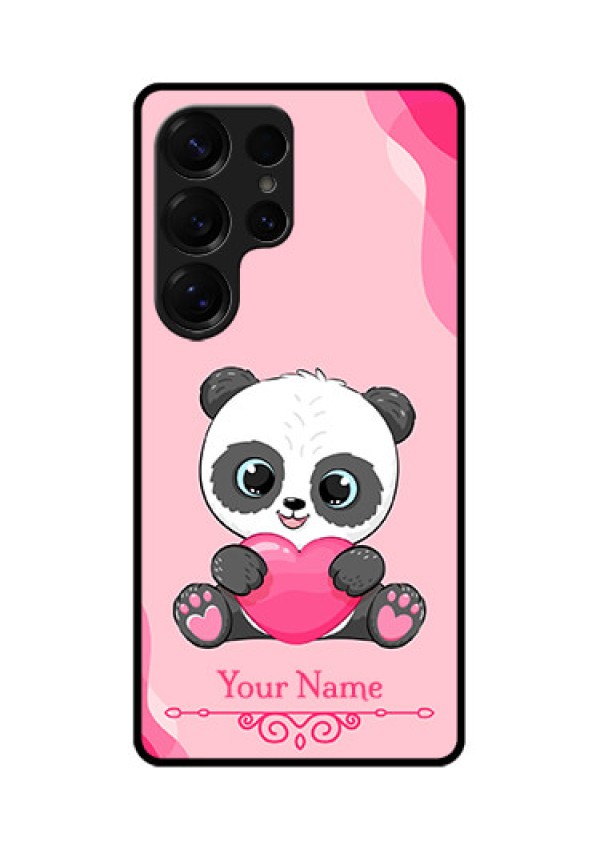 Galaxy S25 Ultra 5G Custom Glass Phone CaseCute Panda Design