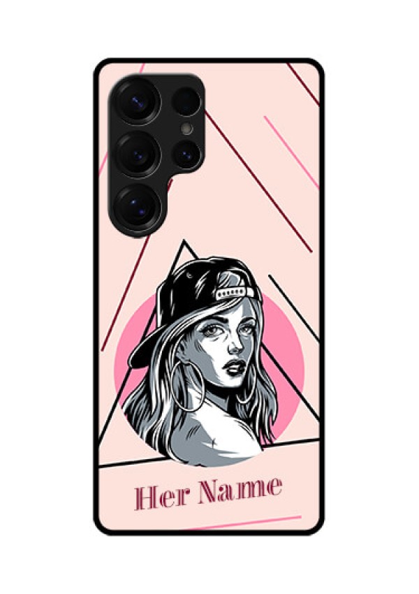 Galaxy S25 Ultra 5G Custom Glass Phone CaseRockstar Girl Design