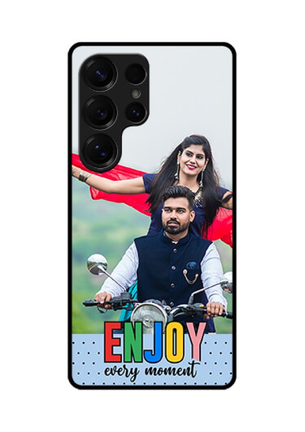 Galaxy S25 Ultra 5G Custom Glass Phone CaseEnjoy Every Moment Design