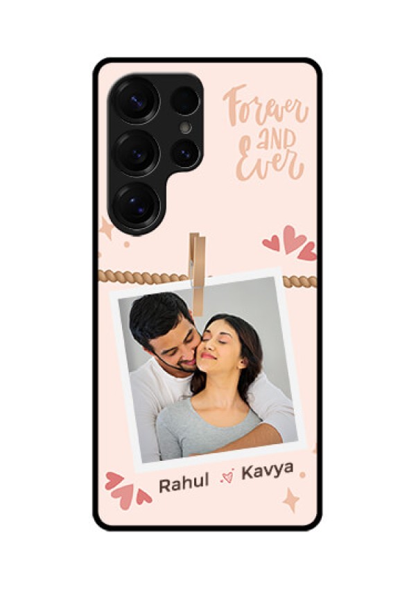 Galaxy S25 Ultra 5G Custom Glass Phone CaseForever And Ever Love Design